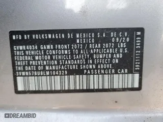 2020 Volkswagen Jetta S with VIN 3VWN57BU8LM104329, listed as a Copart auction lot 48314015 with 137,852 mi miles and Salvage Title. Bid and sale history available at carsss.com. Image 12.
