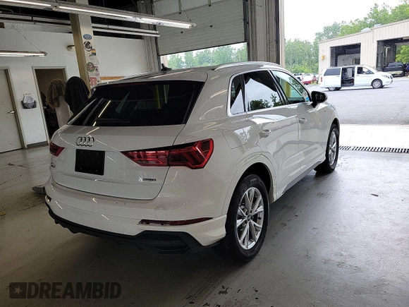 2023 Audi Q3 S line Premium with VIN WA1DECF39P1103194, listed as a IAAI auction lot 42734533 with 44,347 mi miles and . Bid and sale history available at DreamBid. Image 22.