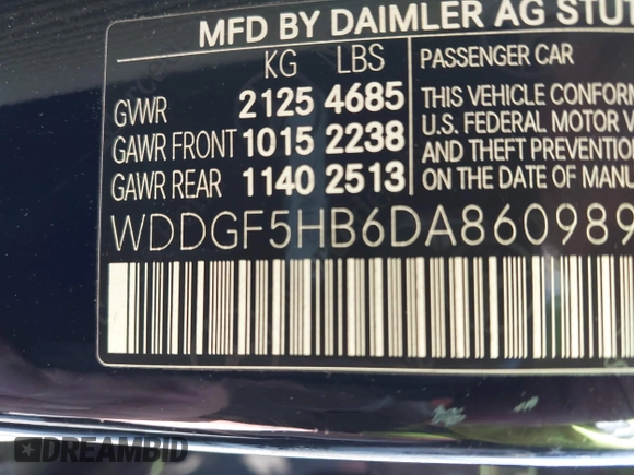 2013 Mercedes-Benz C 350 Sport with VIN WDDGF5HB6DA860989, listed as a IAAI auction lot 41508794 with 116,389 mi miles and . Bid and sale history available at DreamBid. Image 9.