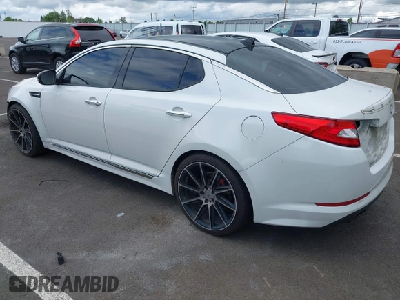 2013 Kia Optima SX with VIN 5XXGR4A63DG192937, listed as a IAAI auction lot 42247881 with 114,837 mi miles and . Bid and sale history available at DreamBid. Image 3.