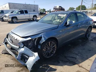 2016 Infiniti Q50 3.0t Red Sport 400 with VIN JN1FV7AR2GM451406, listed as a Copart auction lot 72990594 with Not Provided miles and Salvage Title. Bid and sale history available at carsss.com. Image 1.