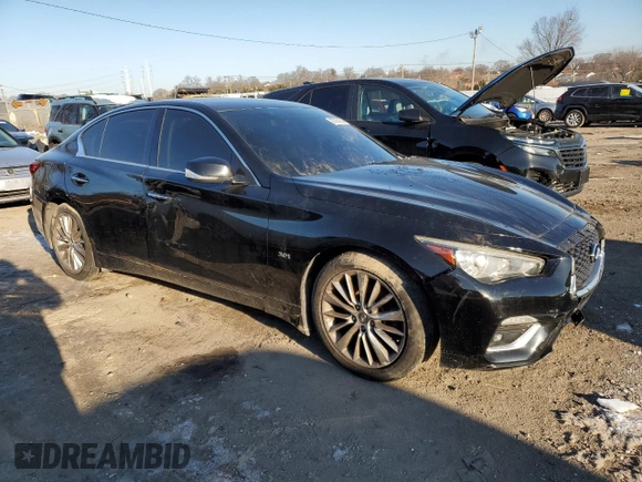 2018 Infiniti Q50 3.0t LUXE with VIN JN1EV7AR9JM432127, listed as a Copart auction lot 87261304 with Not Provided miles and Salvage Title. Bid and sale history available at carsss.com. Image 4.