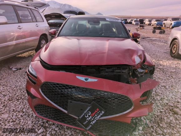 2022 Genesis G70 3.3T with VIN KMTG54TE3NU088591, listed as a Copart auction lot 85343234 with 43,764 mi miles and Salvage Title. Bid and sale history available at carsss.com. Image 5.