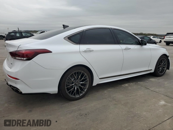 2019 Genesis G80 3.3T Sport with VIN KMTFN4JB0KU320970, listed as a Copart auction lot 79726564 with 65,892 mi miles and Salvage Title. Bid and sale history available at carsss.com. Image 3.