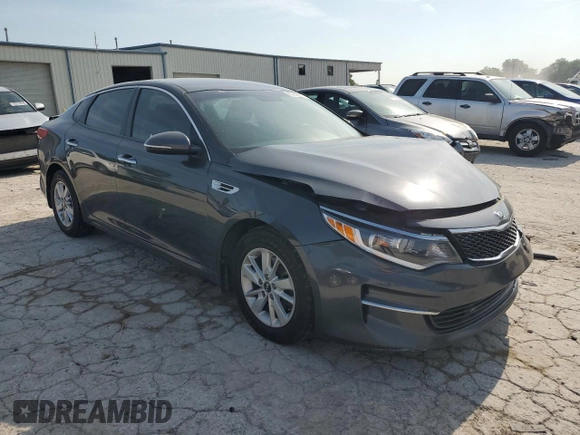 2016 Kia Optima LX with VIN KNAGT4L37G5107687, listed as a Copart auction lot 60239765 with 187,410 mi miles and Salvage title. Bid and sale history available at DreamBid. Image 4.