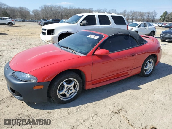 1997 Mitsubishi Eclipse GS with VIN 4A3AX35G5VE127678, listed as a Copart auction lot 46251855 with 140,259 mi miles and Salvage Title. Bid and sale history available at carsss.com. Image 1.