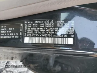 1998 Mercedes-Benz E 320 with VIN WDBJF25F4WA625790, listed as a Copart auction lot 87920735 with 179,382 mi miles and Clean Title. Bid and sale history available at DreamBid. Image 12.