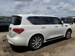 2014 Infiniti QX80 with VIN JN8AZ2NF4E9555558, listed as a Copart auction lot 54570895 with 123,433 mi miles and Salvage title. Bid and sale history available at DreamBid. Image 3.