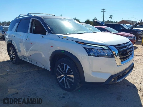 2024 Nissan Pathfinder Platinum with VIN 5N1DR3DG3RC209787, listed as a IAAI auction lot 41765066 with 35,987 mi miles. Bid and sale history available at carsss.com. Image 1.