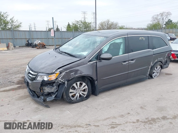 2014 Honda Odyssey EX-L with VIN 5FNRL5H62EB006346, listed as a IAAI auction lot 42061591 with 179,994 mi miles and . Bid and sale history available at DreamBid. Image 17.