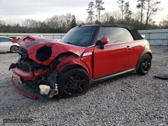 2012 MINI Cooper Convertible S with VIN WMWZP3C5XCT249983, listed as a Copart auction lot 42973745 with 173,814 mi miles and Salvage Title. Bid and sale history available at carsss.com. Image 1.