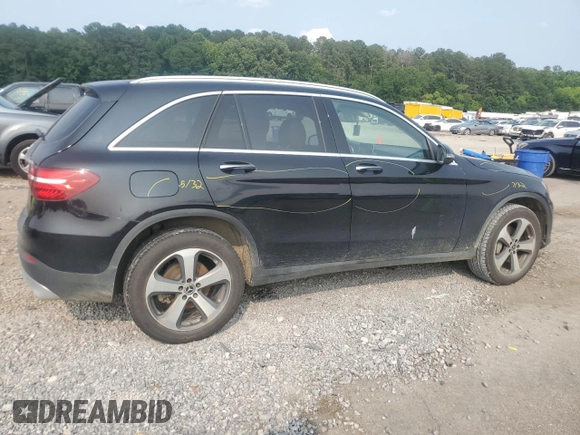 2019 Mercedes-Benz GLC 300 with VIN WDC0G4JB1KF589640, listed as a Copart auction lot 58908725 with 98,190 mi miles and Salvage title. Bid and sale history available at DreamBid. Image 3.