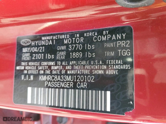 2021 Hyundai Venue SEL with VIN KMHRC8A33MU120102, listed as a Copart auction lot 42691325 with 11,413 mi miles and Salvage Title. Bid and sale history available at carsss.com. Image 14.