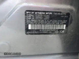 2022 Mitsubishi Mirage ES with VIN ML32FUFJ6NHF09202, listed as a Copart auction lot 60522215 with 29,785 mi miles and Salvage title. Bid and sale history available at DreamBid. Image 12.