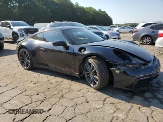 2021 Porsche 911 Carrera with VIN WP0AA2A93MS206806, listed as a Copart auction lot 58923294 with 25,088 mi miles and Salvage Title. Bid and sale history available at carsss.com. Image 4.