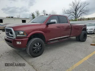 2018 Ram 3500 Laramie Longhorn z VIN 3C63RRKL9JG155066, wystawiony jako Copart lot #51291735 z przebiegiem 100 073 mil mil oraz Szkoda całkowita • Salvage title. Historia ofert i sprzedaży dostępna na DreamBid. Obrazek 1.