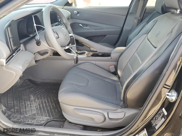 2023 Hyundai Elantra Hybrid Blue with VIN KMHLM4AJ6PU076952, listed as a Copart auction lot 48687105 with 22,787 mi miles and Salvage Title. Bid and sale history available at carsss.com. Image 7.