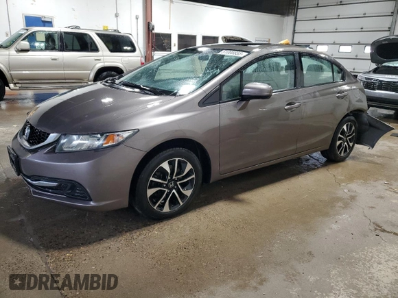 2015 Honda Civic EX z VIN 19XFB2F87FE013311, wystawiony jako Copart lot #51008855 z przebiegiem 107 471 mil mil oraz Szkoda całkowita • Salvage title. Historia ofert i sprzedaży dostępna na DreamBid. Obrazek 1.