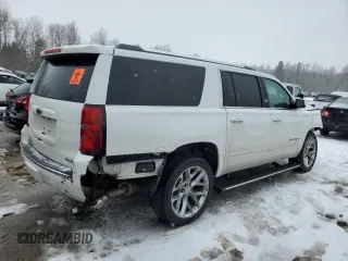 2019 Chevrolet Suburban Premier with VIN 1GNSKJKC8KR386432, listed as a Copart auction lot 46705655 with 79,814 mi miles and Salvage Title. Bid and sale history available at DreamBid. Image 3.