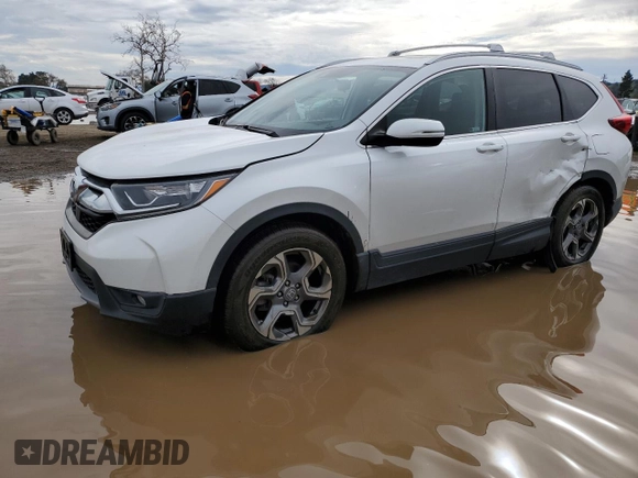 2019 Honda CR-V EX with VIN 5J6RW1H5XKA047555, listed as a Copart auction lot 42680614 with 51,115 mi miles and Salvage Title. Bid and sale history available at carsss.com. Image 1.