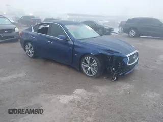 2019 Infiniti Q50 Luxe z VIN JN1EV7AP7KM519475, wystawiony jako IAAI lot #41646571 z przebiegiem 39 155 mil mil oraz . Historia ofert i sprzedaży dostępna na DreamBid. Obrazek 1.
