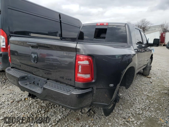 2024 Ram 3500 Laramie with VIN 3C63RRML8RG220255, listed as a Copart auction lot 85266064 with 4,901 mi miles and Salvage Title. Bid and sale history available at carsss.com. Image 3.
