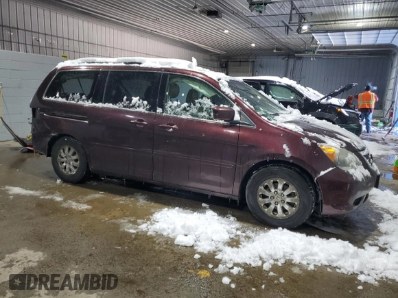2009 Honda Odyssey EX-L with VIN 5FNRL38739B407617, listed as a Copart auction lot 43949295 with 248,461 mi miles and Salvage Title. Bid and sale history available at DreamBid. Image 4.