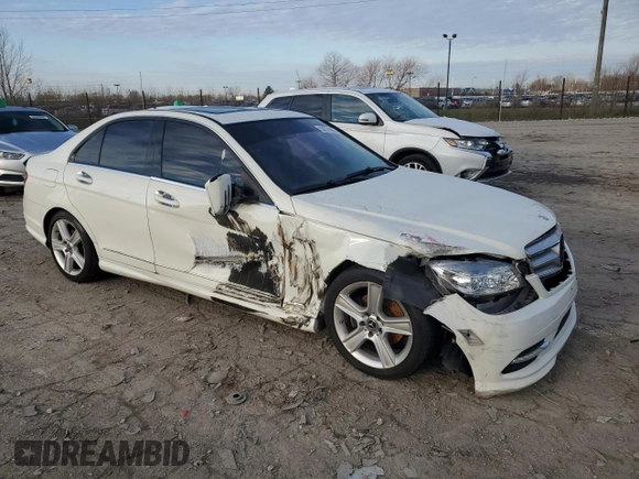 2011 Mercedes-Benz C 300 Sport with VIN WDDGF8BB1BR148401, listed as a Copart auction lot 50874965 with 147,216 mi miles and Salvage Title. Bid and sale history available at carsss.com. Image 4.