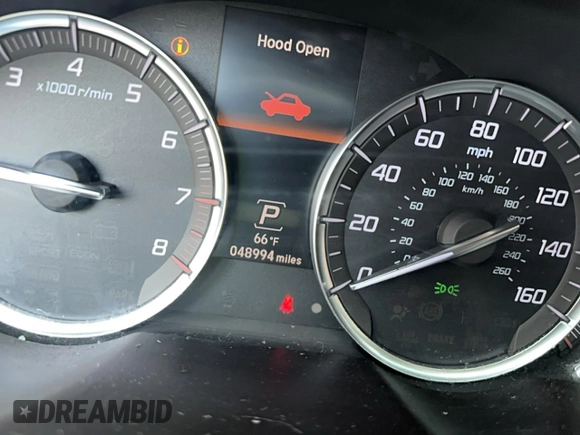 2020 Acura TLX with VIN 19UUB2F34LA000303, listed as a Copart auction lot 43458455 with 48,994 mi miles and Salvage Title. Bid and sale history available at carsss.com. Image 9.