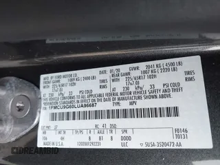 2020 Ford Escape SE с VIN 1FMCU9G60LUA96687, выставлен на аукционе IAAI как лот 41219260 с пробегом Не указан миль и . История ставок и продаж доступна на DreamBid. Изображение 9.