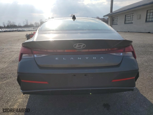 2024 Hyundai Elantra SEL with VIN KMHLM4DG2RU784957, listed as a Copart auction lot 50073505 with 18,107 mi miles and Non Repairable. Bid and sale history available at carsss.com. Image 6.