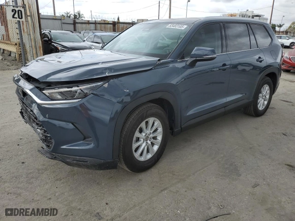 2024 Toyota Grand Highlander Hybrid XLE with VIN 5TDACAB5XRS028084, listed as a Copart auction lot 53483105 with 17,383 mi miles and Salvage Title. Bid and sale history available at carsss.com. Image 1.