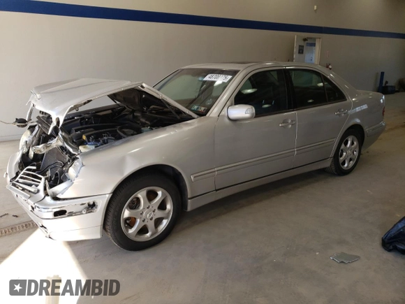 2002 Mercedes-Benz E-Class with VIN WDBJF65J12B499887, listed as a Copart auction lot 48708375 with 194,556 mi miles and Salvage Title. Bid and sale history available at carsss.com. Image 1.