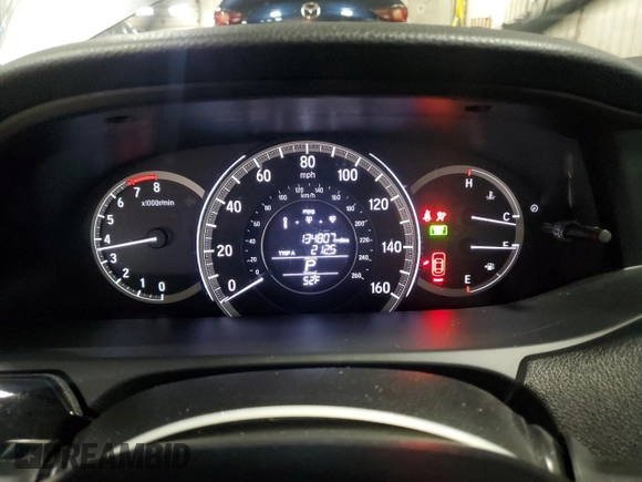 2016 Honda Accord LX with VIN 1HGCR2F36GA205926, listed as a Copart auction lot 51178145 with 134,807 mi miles and Non Repairable. Bid and sale history available at DreamBid. Image 9.