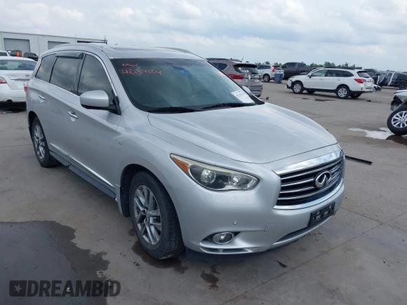 2015 Infiniti QX60 with VIN 5N1AL0MM7FC506839, listed as a IAAI auction lot 42134124 with 103,542 mi miles and . Bid and sale history available at DreamBid. Image 1.
