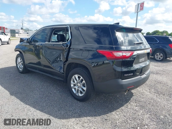 2021 Chevrolet Traverse LS z VIN 1GNERFKW3MJ268502, wystawiony jako IAAI lot #41697810 z przebiegiem 36 894 mil mil oraz . Historia ofert i sprzedaży dostępna na DreamBid. Obrazek 3.