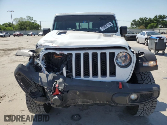 2023 Jeep Gladiator Rubicon with VIN 1C6JJTBG3PL525874, listed as a Copart auction lot 53283145 with 37,606 mi miles and Salvage Title. Bid and sale history available at carsss.com. Image 5.