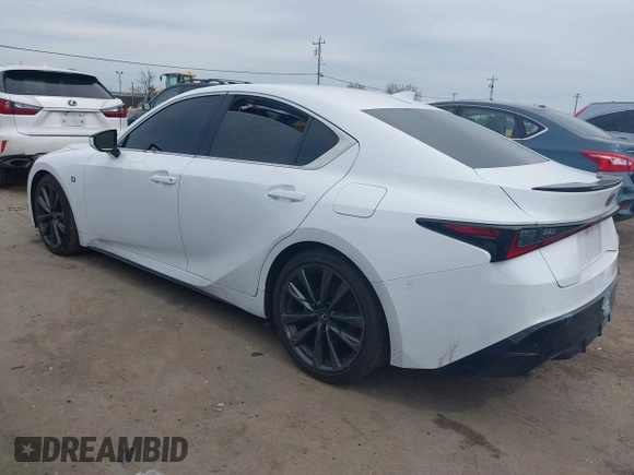 2023 Lexus IS with VIN JTHGZ1B23P5069379, listed as a IAAI auction lot 41810913 with 24,529 mi miles. Bid and sale history available at carsss.com. Image 3.