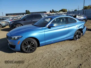 2020 BMW 2 Series 230i with VIN WBA2J1C05L7E57082, listed as a Copart auction lot 43057505 with 2,250 mi miles and Salvage Title. Bid and sale history available at carsss.com. Image 1.