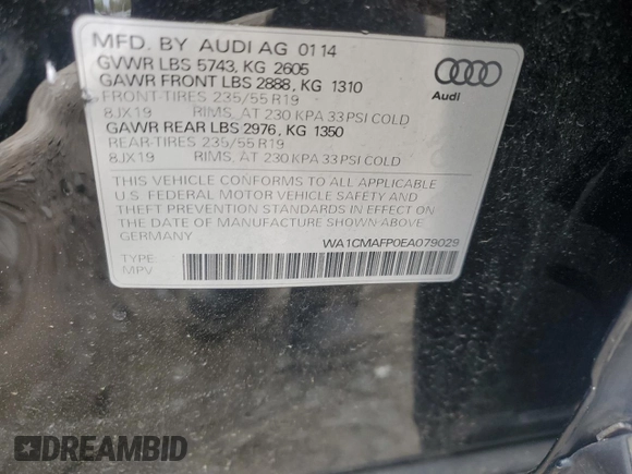 2014 Audi Q5 Premium Plus with VIN WA1CMAFP0EA079029, listed as a Copart auction lot 51653925 with 121,047 mi miles and Salvage title. Bid and sale history available at DreamBid. Image 15.