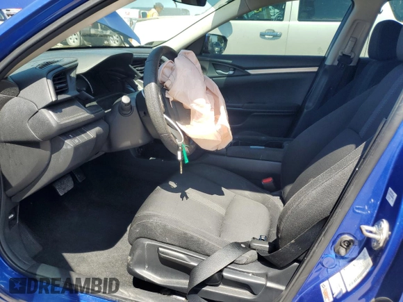 2018 Honda Civic LX with VIN 2HGFC2F59JH567855, listed as a Copart auction lot 63935294 with 75,521 mi miles and Salvage Title. Bid and sale history available at DreamBid. Image 7.