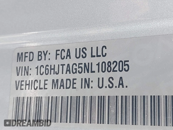 2022 Jeep Gladiator Texas Trail с VIN 1C6HJTAG5NL108205, выставлен на аукционе IAAI как лот 41258773 с пробегом 73 042 миль миль и . История ставок и продаж доступна на DreamBid. Изображение 9.