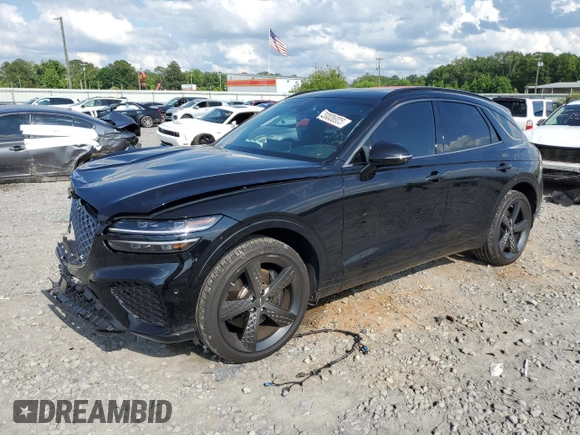 2024 Genesis GV70 Sport with VIN 5NMMCDTC3RH003803, listed as a Copart auction lot 59806985 with 7,614 mi miles and Salvage title. Bid and sale history available at DreamBid. Image 1.