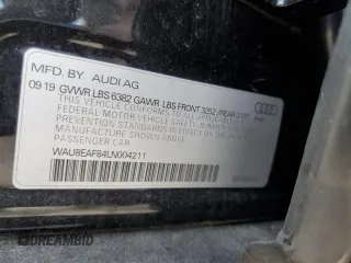 2020 Audi A8 z VIN WAU8EAF84LN004211, wystawiony jako Copart lot #53280765 z przebiegiem 66 930 mil mil oraz Szkoda całkowita • Salvage title. Historia ofert i sprzedaży dostępna na DreamBid. Obrazek 12.