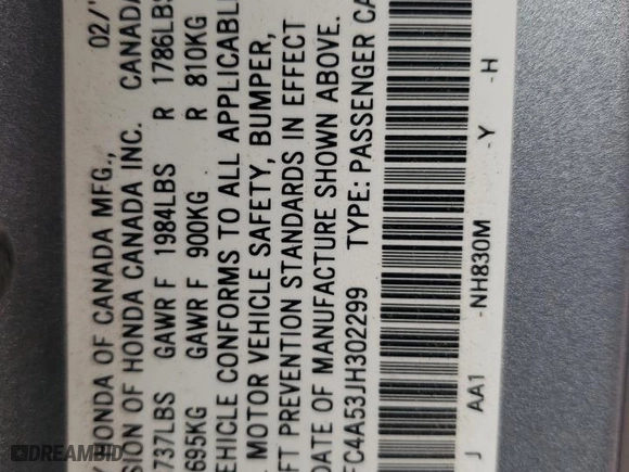 2018 Honda Civic Coupe LX with VIN 2HGFC4A53JH302299, listed as a Copart auction lot 50829085 with 103,576 mi miles and Salvage Title. Bid and sale history available at carsss.com. Image 12.