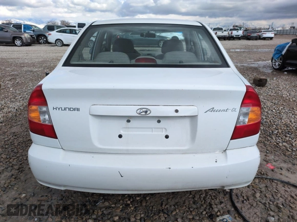 2002 Hyundai Accent GL with VIN KMHCG45C82U358523, listed as a Copart auction lot 48247575 with 164,869 mi miles and Salvage Title. Bid and sale history available at carsss.com. Image 6.