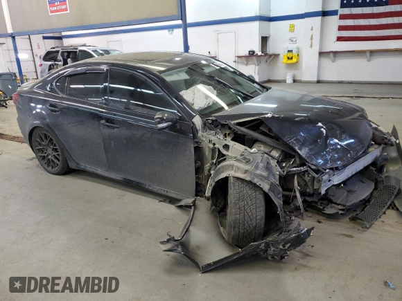 2013 Lexus IS 250 with VIN JTHBF5C20D5186440, listed as a Copart auction lot 48258995 with 142,054 mi miles and Salvage Title. Bid and sale history available at DreamBid. Image 4.