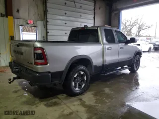 2019 Ram 1500 Rebel with VIN 1C6SRFET4KN725120, listed as a Copart auction lot 84339724 with 119,075 mi miles and Salvage Title. Bid and sale history available at carsss.com. Image 3.
