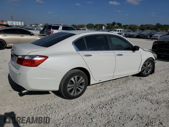 2015 Honda Accord LX with VIN 1HGCR2F38FA225612, listed as a Copart auction lot 53711815 with 129,228 mi miles and Salvage Title. Bid and sale history available at DreamBid. Image 3.