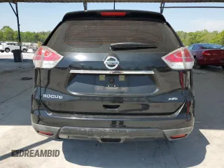2016 Nissan Rogue SV with VIN KNMAT2MV4GP666096, listed as a Copart auction lot 53612185 with 125,721 mi miles and Clean Title. Bid and sale history available at carsss.com. Image 6.